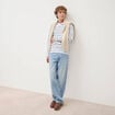 Jeans loose longueur 34 en coton denim snow bleach homme