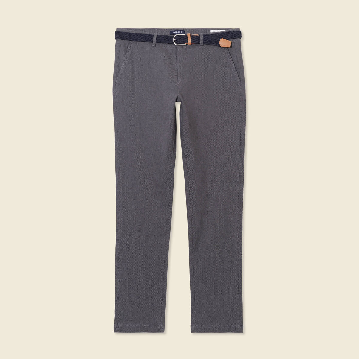 Pantalon chino straight gris foncé homme