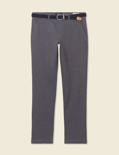 Pantalon chino straight gris foncé homme