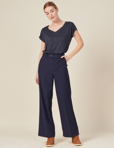 T-shirt manches courtes gris foncé femme