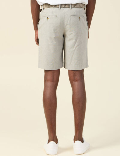 Short à ceinture vert kaki homme