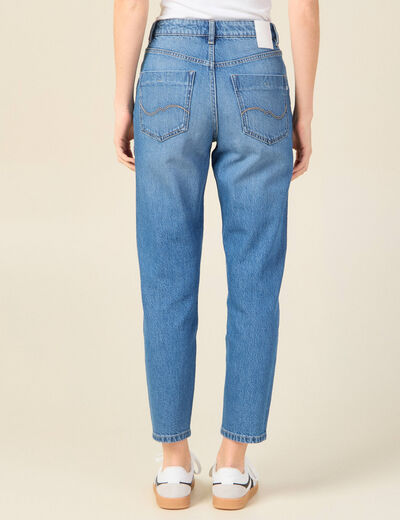 Jeans mom 7/8ème denim stone femme