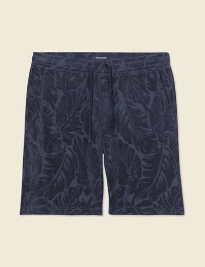 Bermuda large à coulisse bleu marine homme
