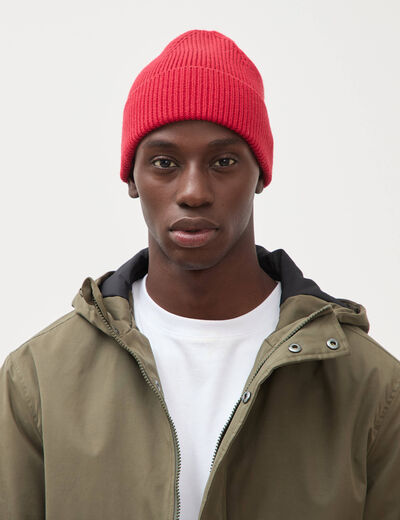 Bonnet rouge fonc&eacute; homme