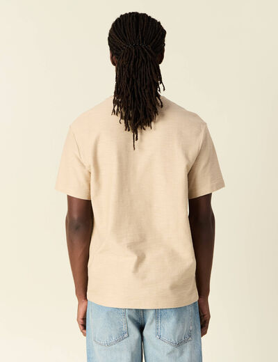 T-shirt manches courtes beige homme