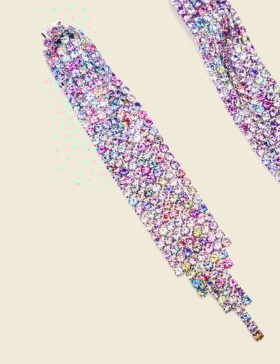Boucles d'oreilles pendantes multicolore femme