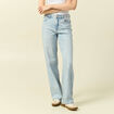 Jeans large taille standard denim snow bleu femme
