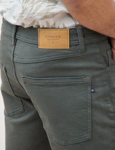 Bermuda vert kaki homme
