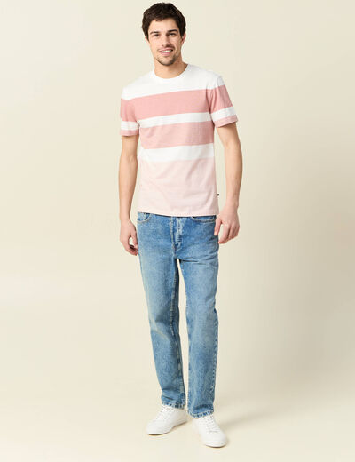 T-shirt manches courtes rose pastel homme