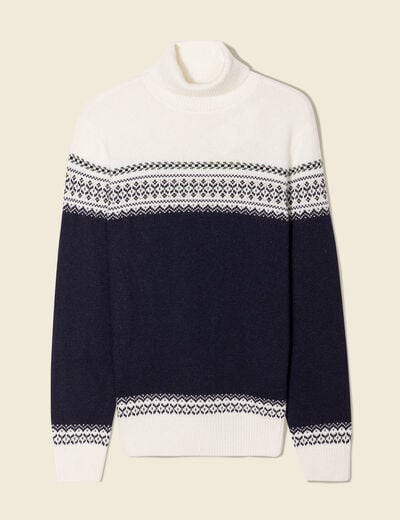 Pull manches longues vert kaki homme