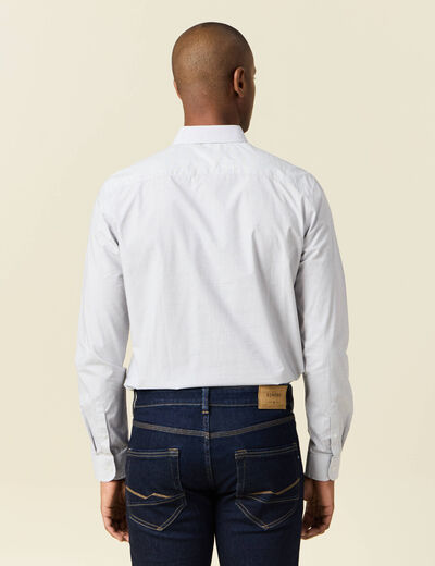 Chemise manches longues blanc homme