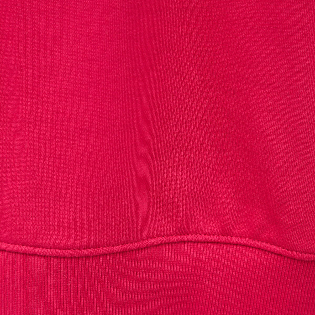Sweat droit col rond manches longues rouge clair femme