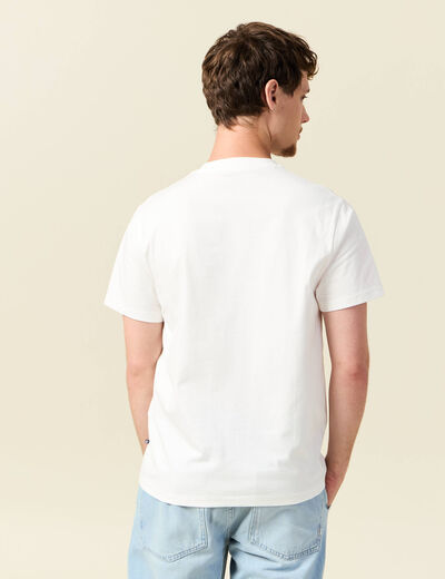 T-shirt en coton ecru homme