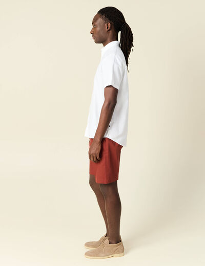 Chemise manches courtes blanc homme