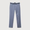 Pantalon straight longueur 32 ceinture bleu gris homme