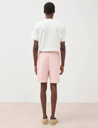 Short jogpant rose poudr&eacute;e homme