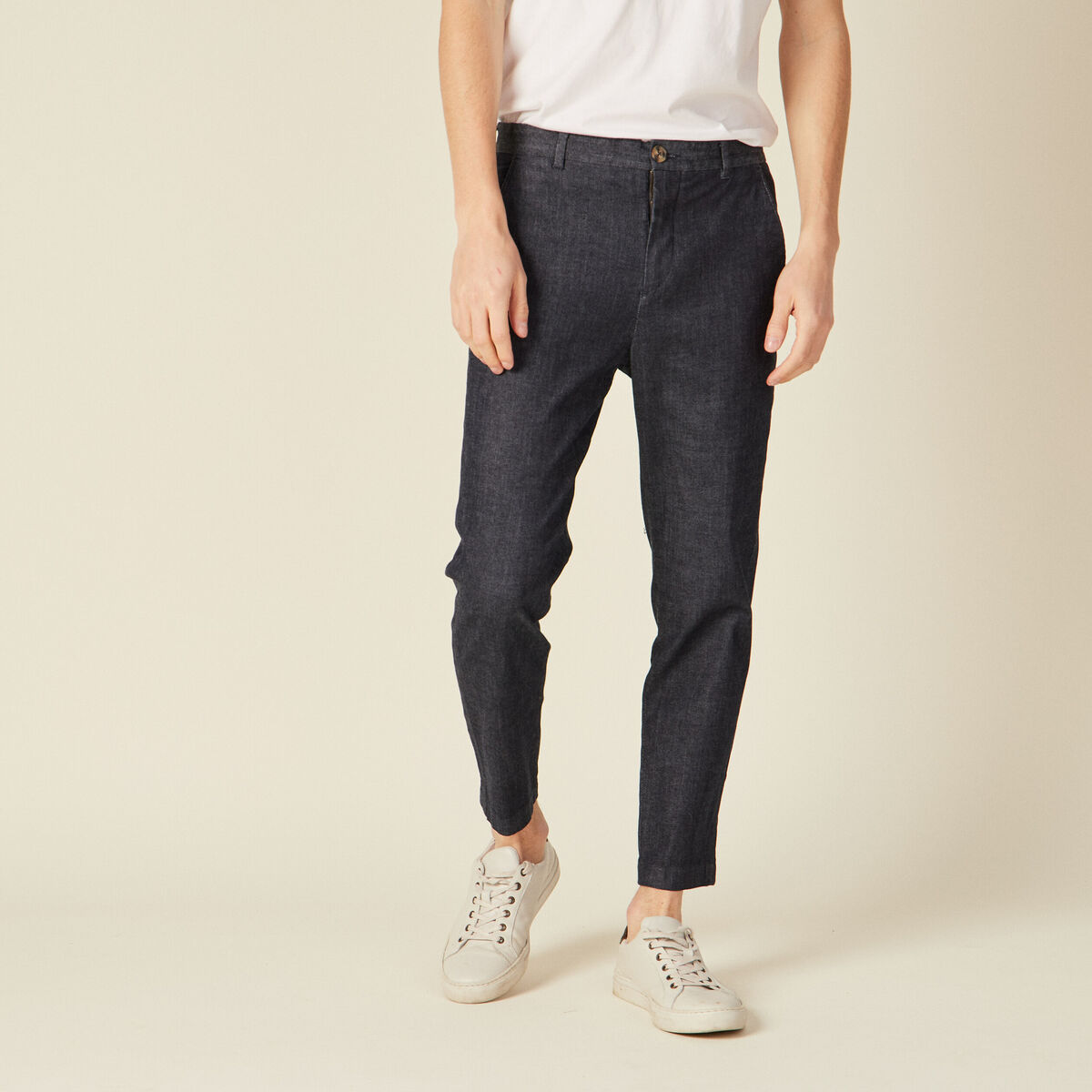 Jeans straight chino denim brut clean homme