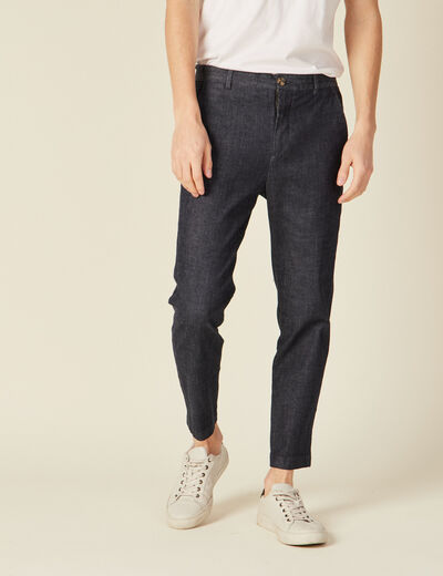 Jeans straight chino denim brut clean homme