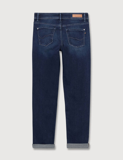 Jeans girlfriend taille haute denim dirty femme