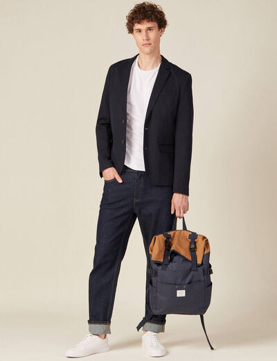 Veste esprit blazer droite bleu marine homme