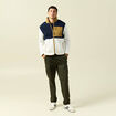 Sweat effet polaire manches longues ecru homme