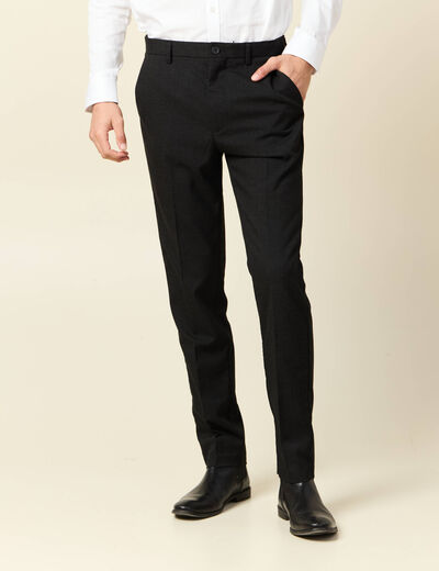 Pantalon chino straight noir homme