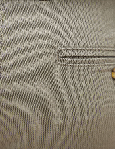 Pantalon chino slim vert kaki homme