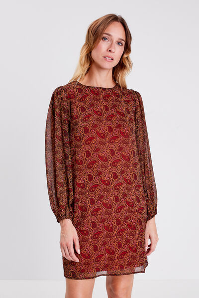 Robe droite éco-responsable noir femme