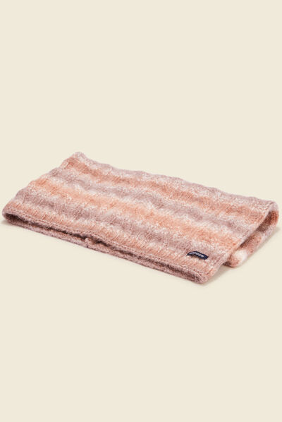 Snood tricoté ecru femme