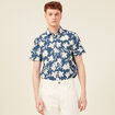 Chemise manches courtes bleu homme