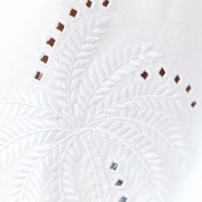 t shirt manches courtes brode blanc femme T-shirt manches courtes brodé blanc femme
