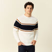 Pull manches longues fabriqu&eacute; en France ecru homme