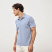 Polo manches courtes bleu gris homme