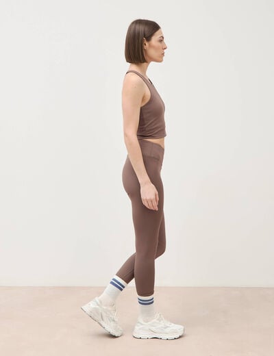 Brassi&egrave;re ajust&eacute;e cropped marron femme