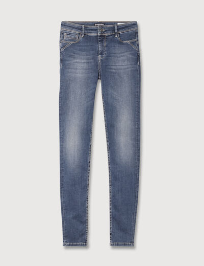 Jeans skinny push-up taille standard denim stone femme