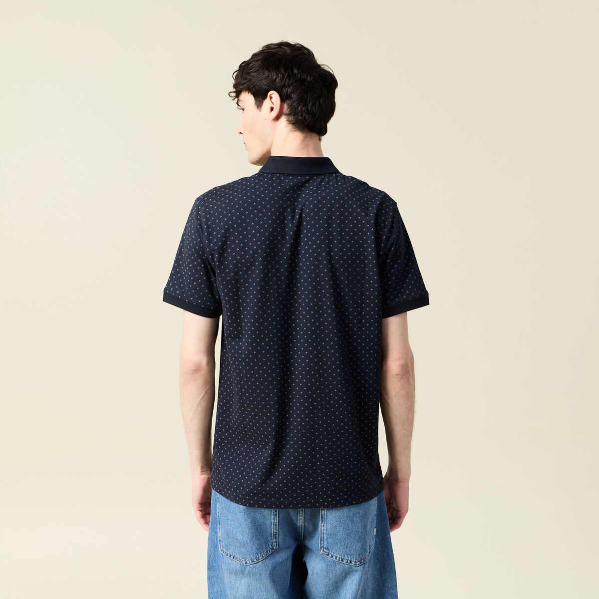 Polo éco-responsable bleu homme