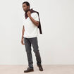 Jeans straight 5 poches denim gris homme