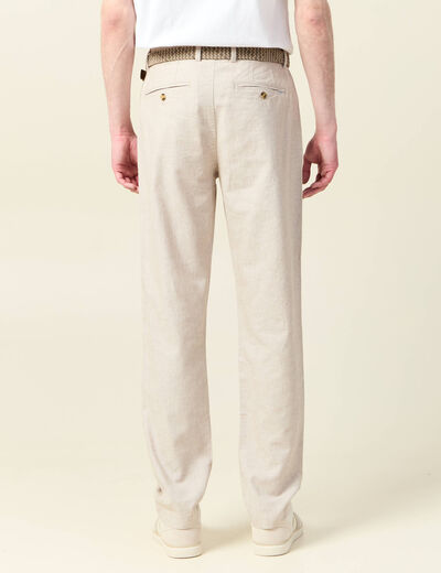 Pantalon éco-responsable beige homme