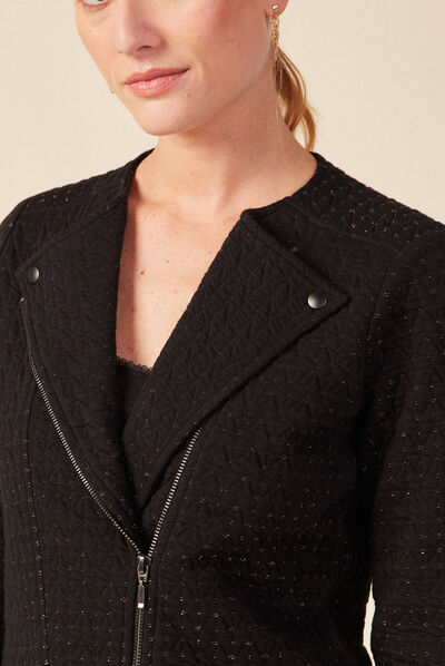 Gilet manches longues noir femme