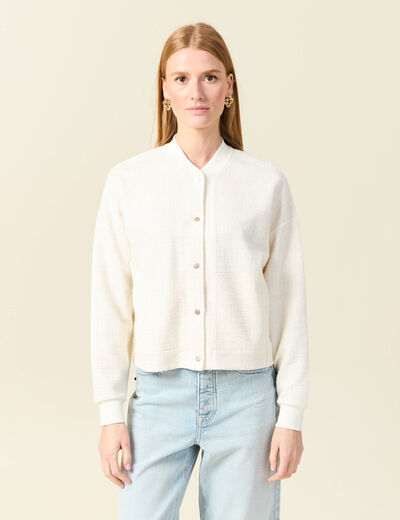 Gilet éco-responsable ecru femme