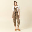Salopette droite 7/8ème camel femme