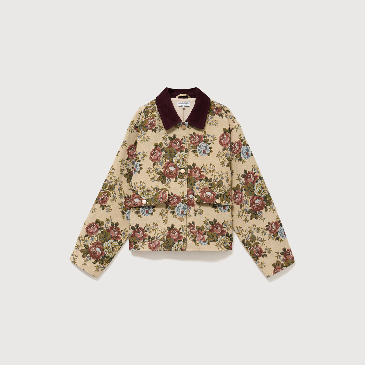 Veste manches longues doubl&eacute;e beige femme