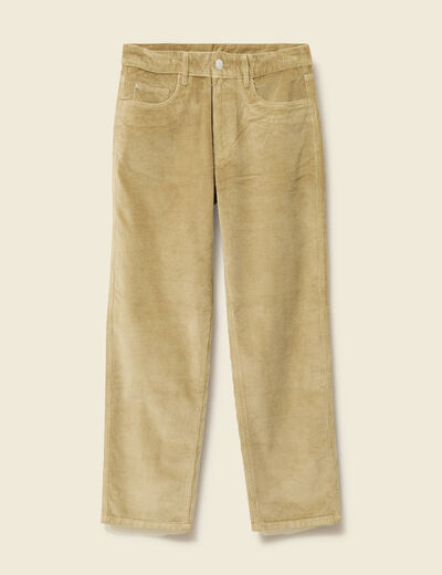 Pantalon relaxed large longueur 32 beige fonce homme