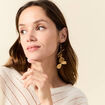 Boucles d'oreilles pendantes couleur or femme