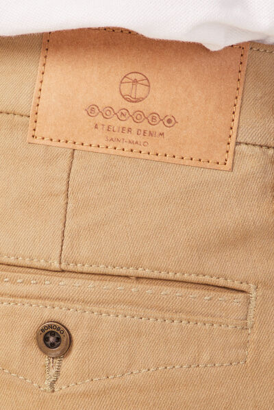 Pantalon chino slim vert kaki homme