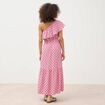 Robe one shoulder sans manches multicolore femme