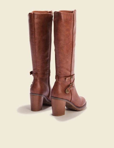 Bottes &agrave; talon marron femme