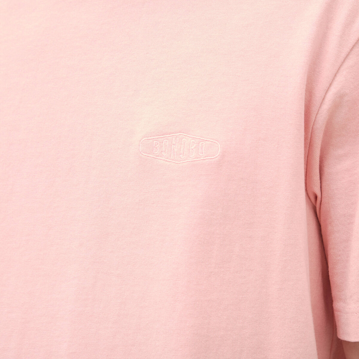 T-shirt ample en coton manches courtes rose poudr&eacute;e homme