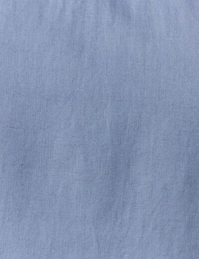 Chemise manches longues bleu foncé homme