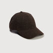 Casquette tweed avec doublure marron fonc&eacute; homme